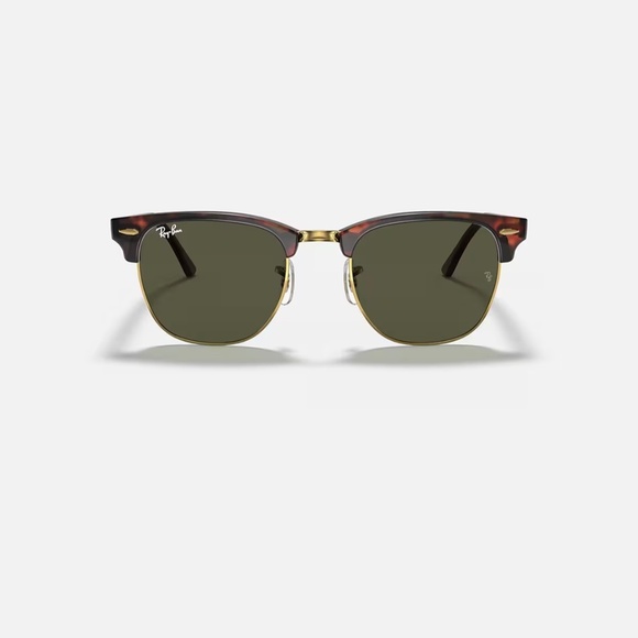 Ray-Ban Clubmaster sunglasses (RB3016). Tortoise on gold frame/green lenses - Picture 8 of 11